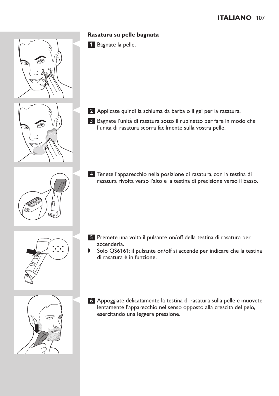 Philips StyleShaver Wasserdichter Rasierer und Styler User Manual | Page 107 / 182