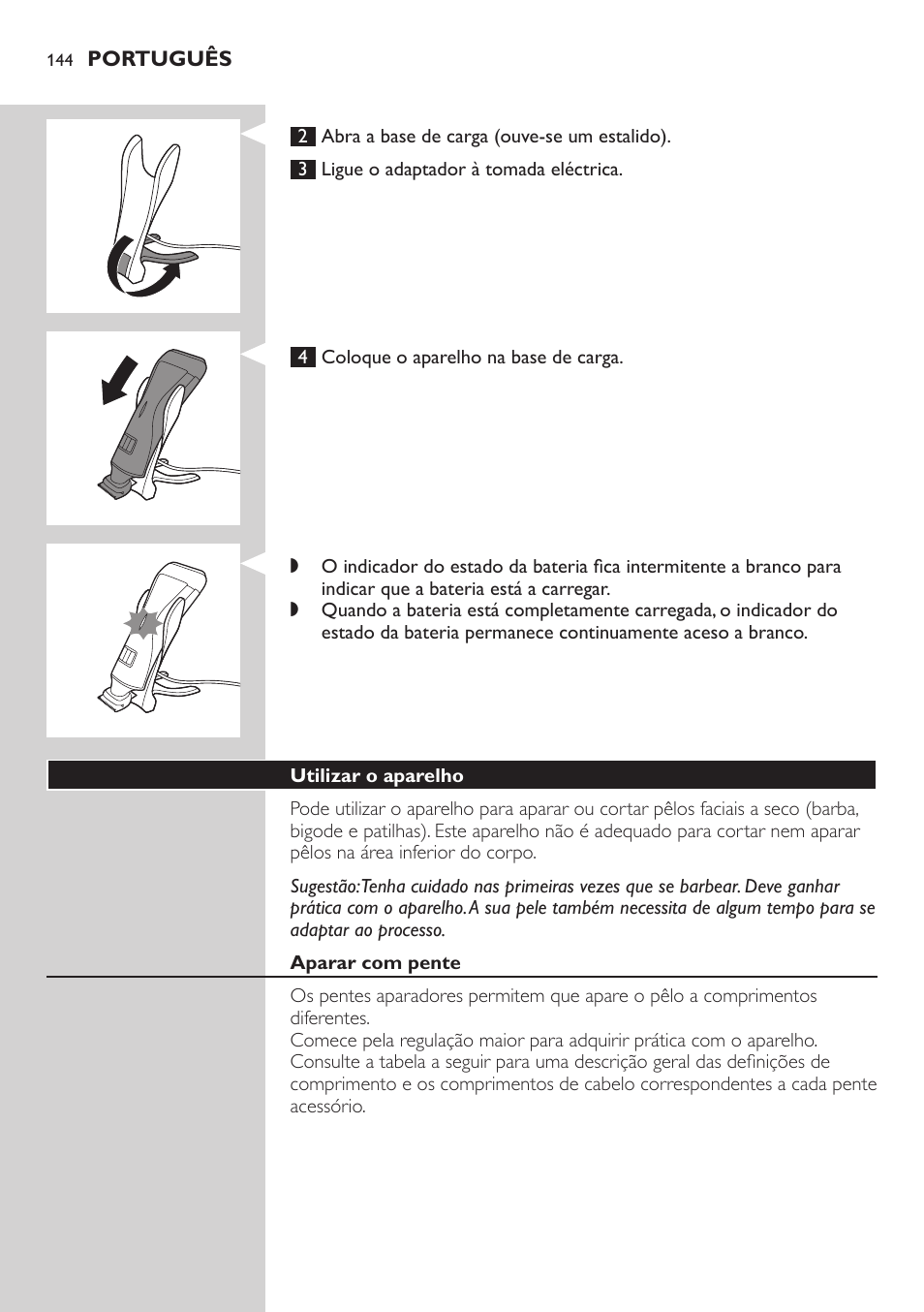 Philips StyleShaver Wasserdichter Rasierer und Styler User Manual | Page 144 / 182