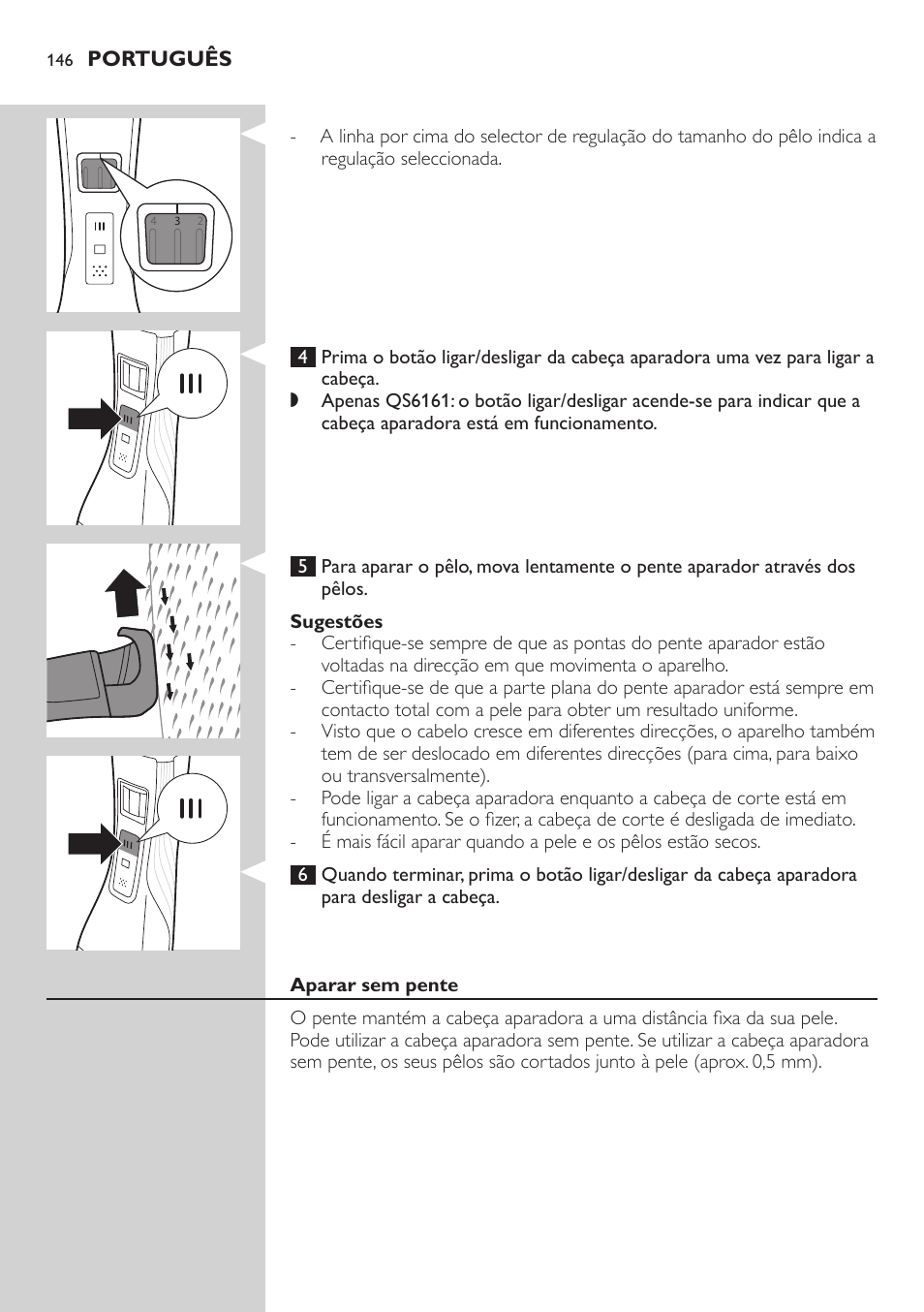Philips StyleShaver Wasserdichter Rasierer und Styler User Manual | Page 146 / 182