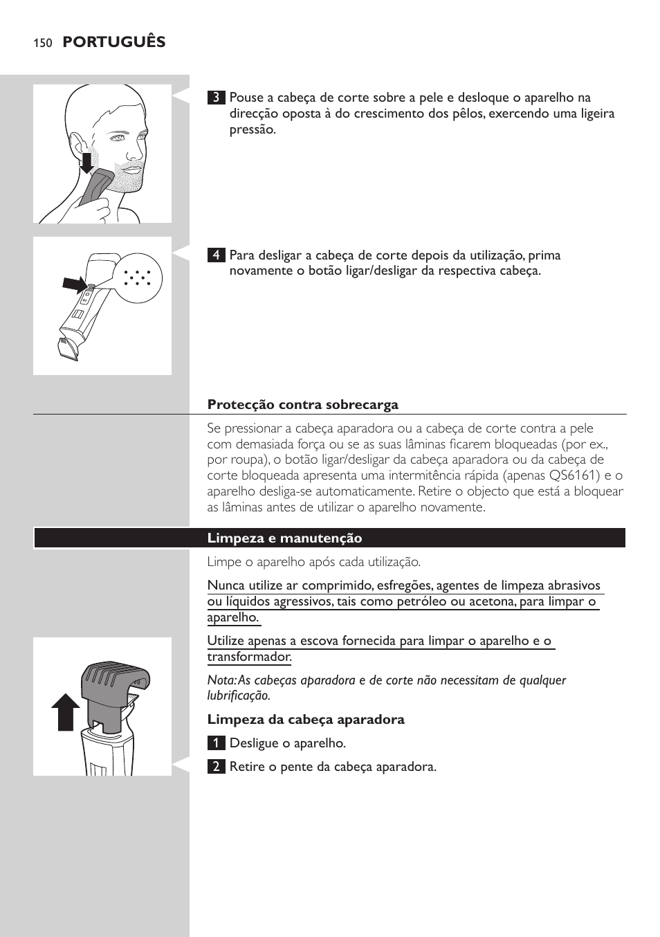 Philips StyleShaver Wasserdichter Rasierer und Styler User Manual | Page 150 / 182