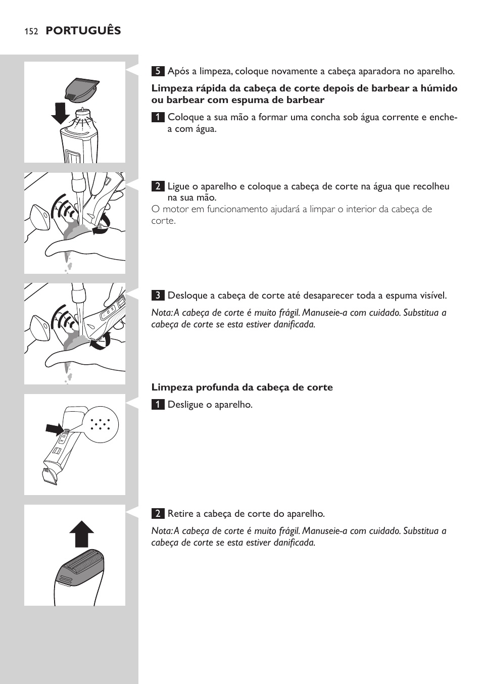 Philips StyleShaver Wasserdichter Rasierer und Styler User Manual | Page 152 / 182