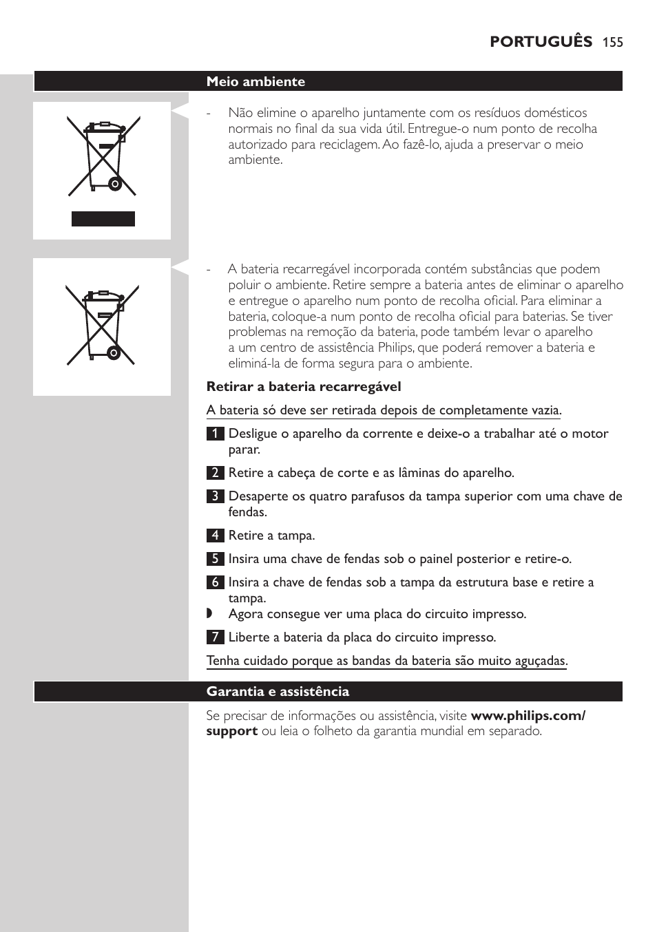 Philips StyleShaver Wasserdichter Rasierer und Styler User Manual | Page 155 / 182