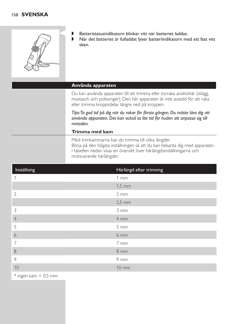 Philips StyleShaver Wasserdichter Rasierer und Styler User Manual | Page 158 / 182