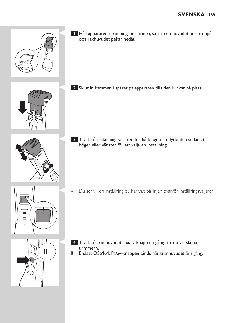 Philips StyleShaver Wasserdichter Rasierer und Styler User Manual | Page 159 / 182