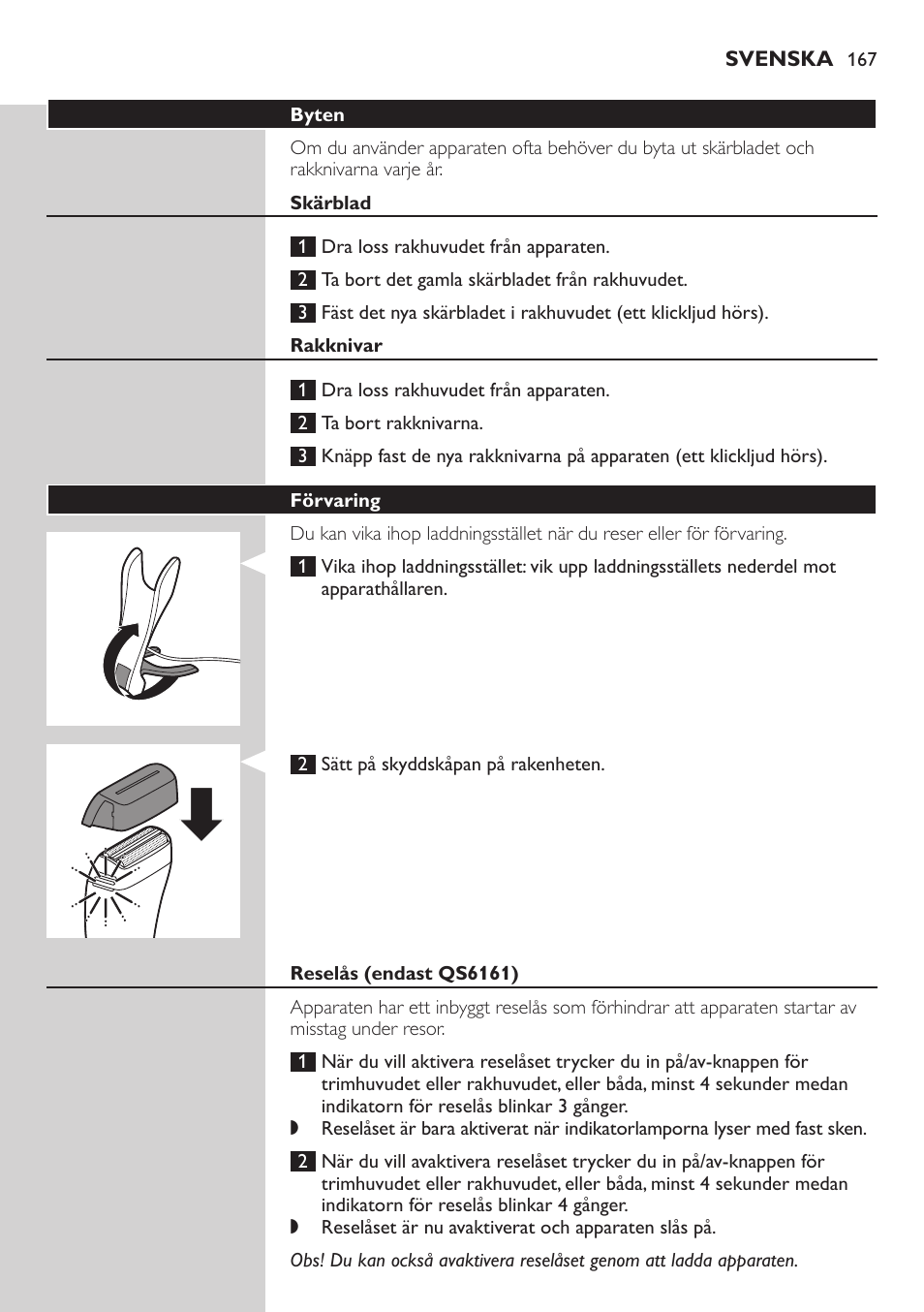 Philips StyleShaver Wasserdichter Rasierer und Styler User Manual | Page 167 / 182