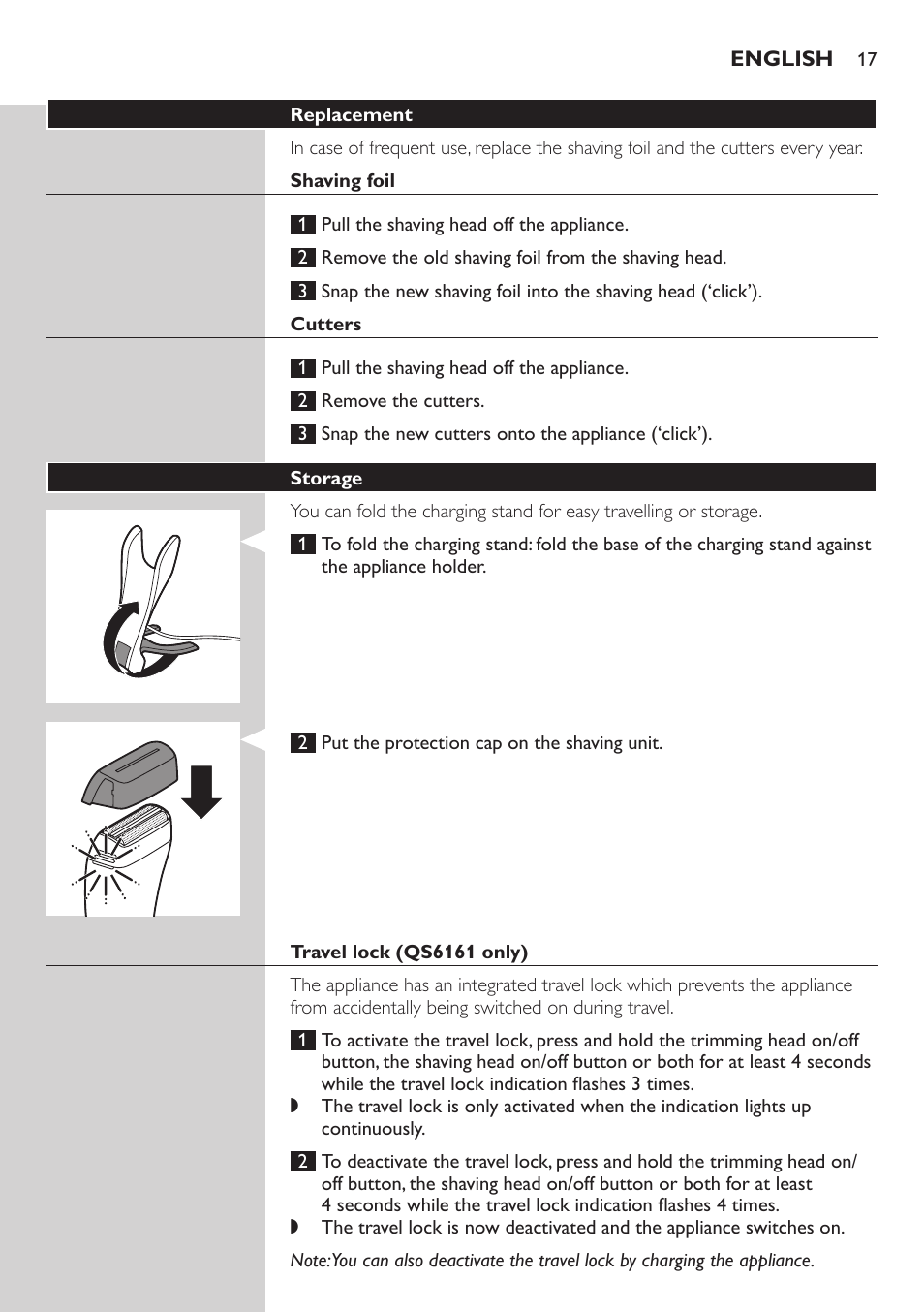 Philips StyleShaver Wasserdichter Rasierer und Styler User Manual | Page 17 / 182