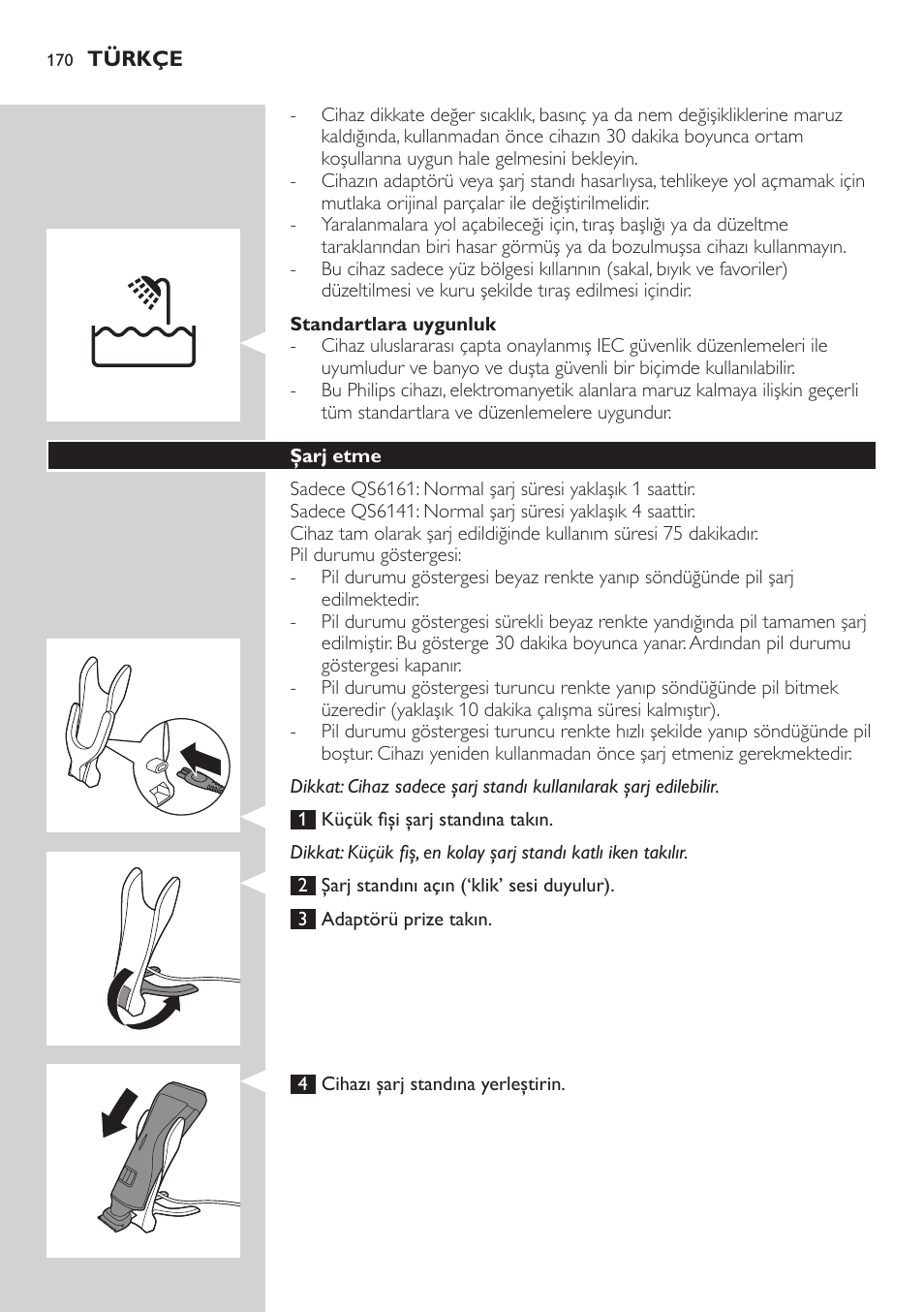 Philips StyleShaver Wasserdichter Rasierer und Styler User Manual | Page 170 / 182