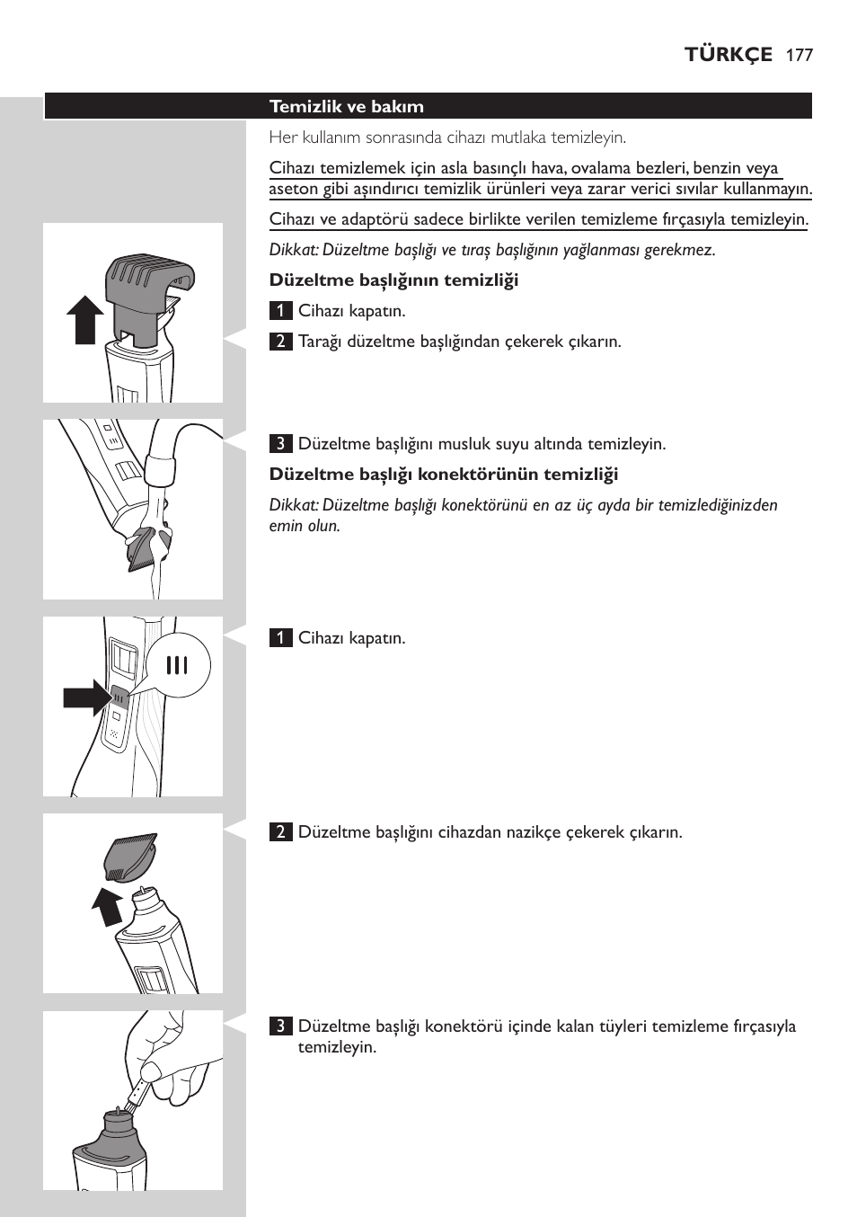 Philips StyleShaver Wasserdichter Rasierer und Styler User Manual | Page 177 / 182