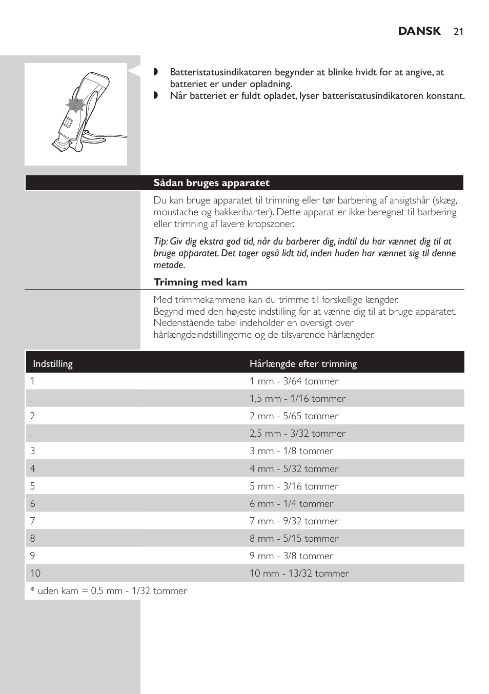 Philips StyleShaver Wasserdichter Rasierer und Styler User Manual | Page 21 / 182