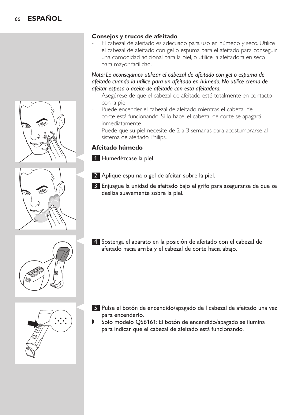 Philips StyleShaver Wasserdichter Rasierer und Styler User Manual | Page 66 / 182