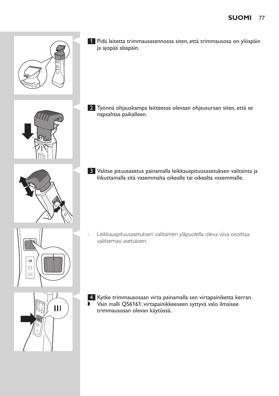 Philips StyleShaver Wasserdichter Rasierer und Styler User Manual | Page 77 / 182