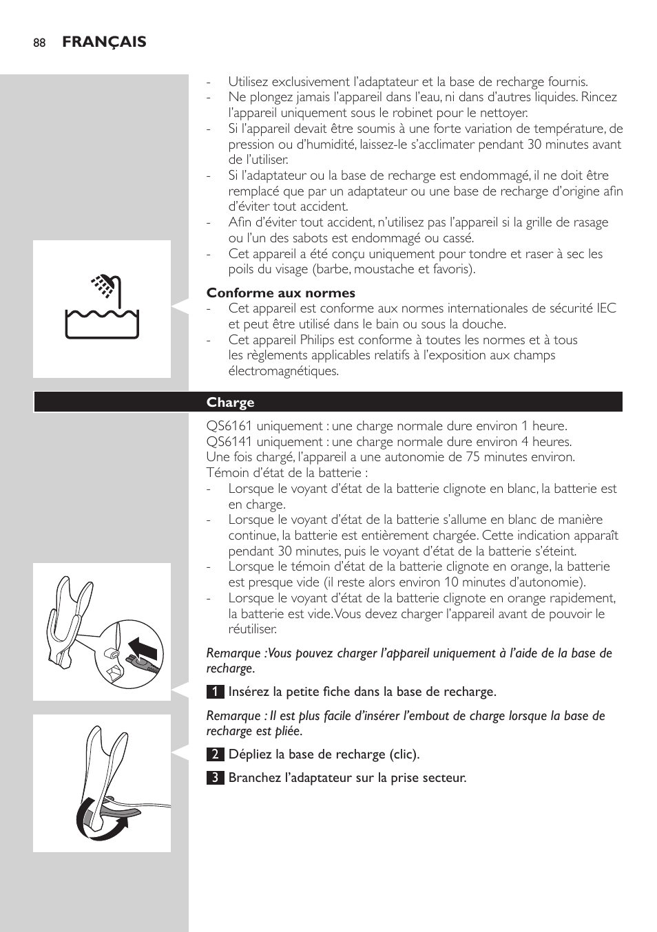 Philips StyleShaver Wasserdichter Rasierer und Styler User Manual | Page 88 / 182