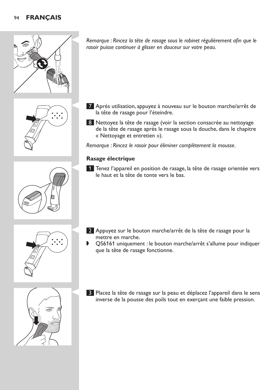 Philips StyleShaver Wasserdichter Rasierer und Styler User Manual | Page 94 / 182