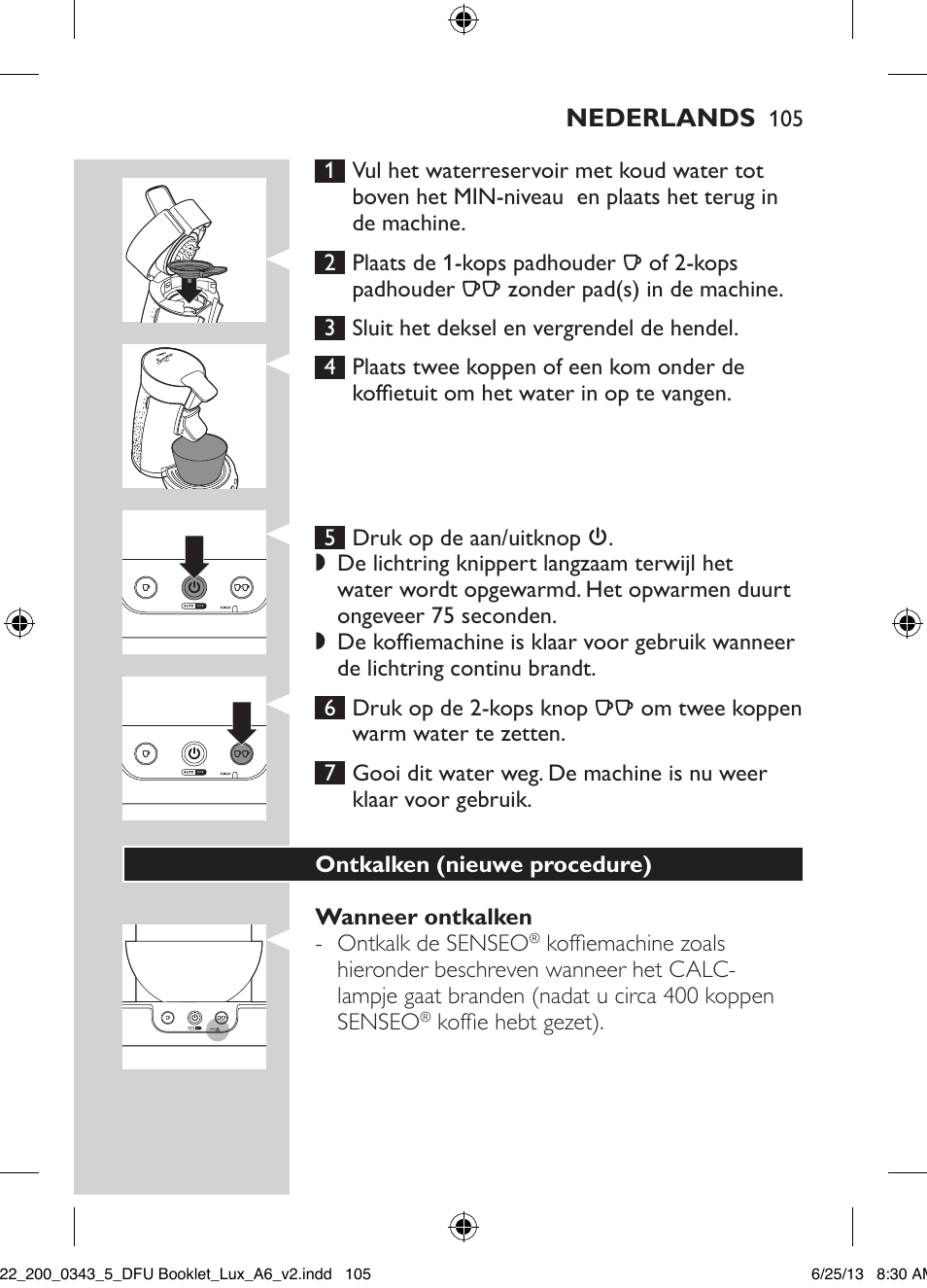 Philips SENSEO® Viva Café Kaffeepadmaschine User Manual | Page 105 / 118