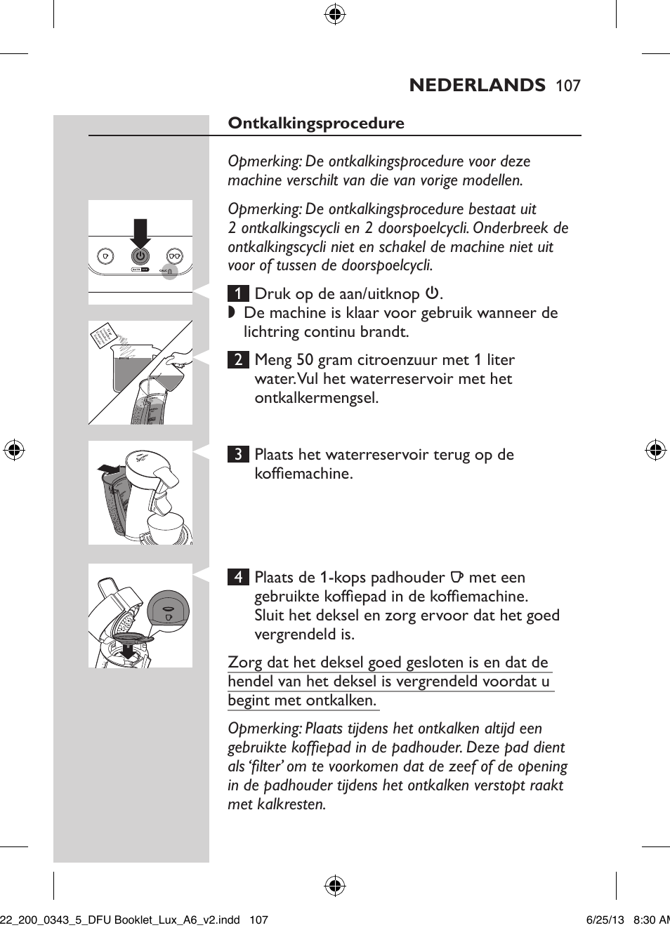 Philips SENSEO® Viva Café Kaffeepadmaschine User Manual | Page 107 / 118