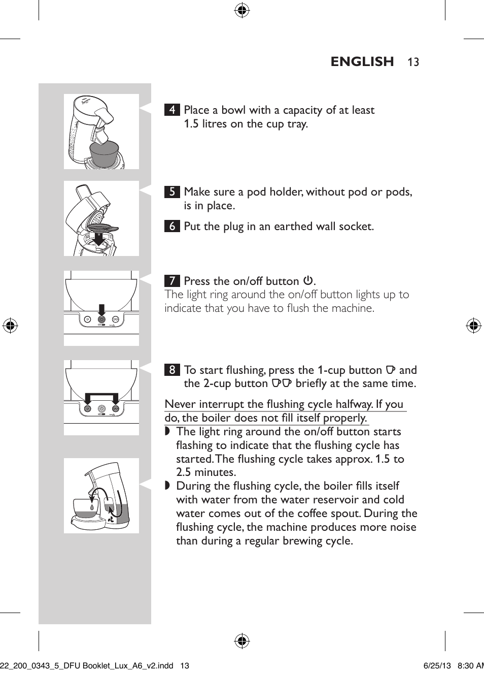Philips SENSEO® Viva Café Kaffeepadmaschine User Manual | Page 13 / 118