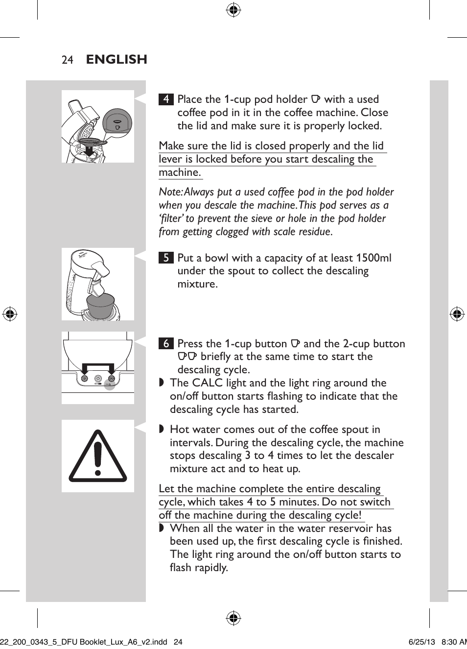 Philips SENSEO® Viva Café Kaffeepadmaschine User Manual | Page 24 / 118