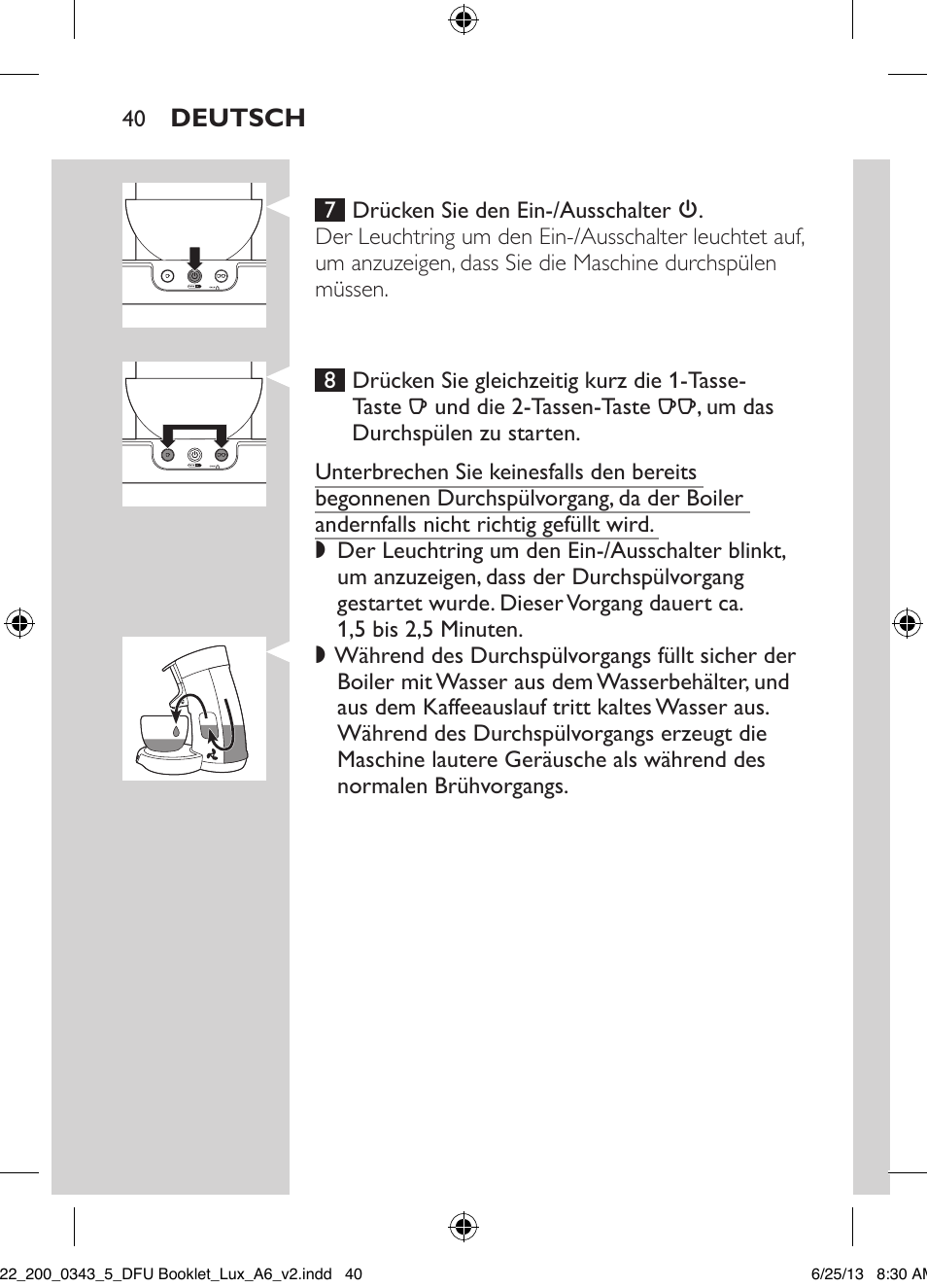 Philips SENSEO® Viva Café Kaffeepadmaschine User Manual | Page 40 / 118