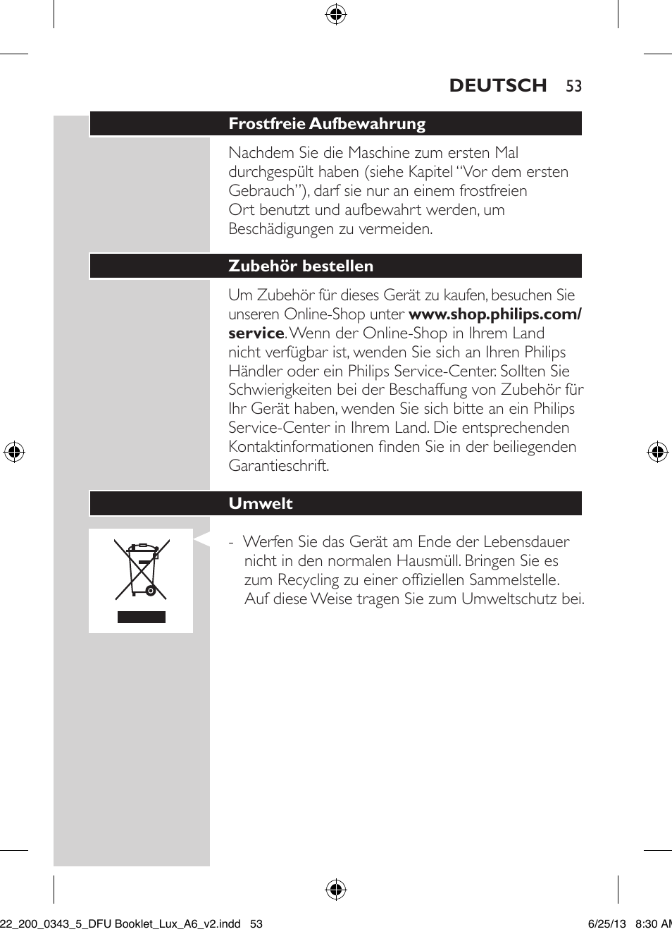 Philips SENSEO® Viva Café Kaffeepadmaschine User Manual | Page 53 / 118