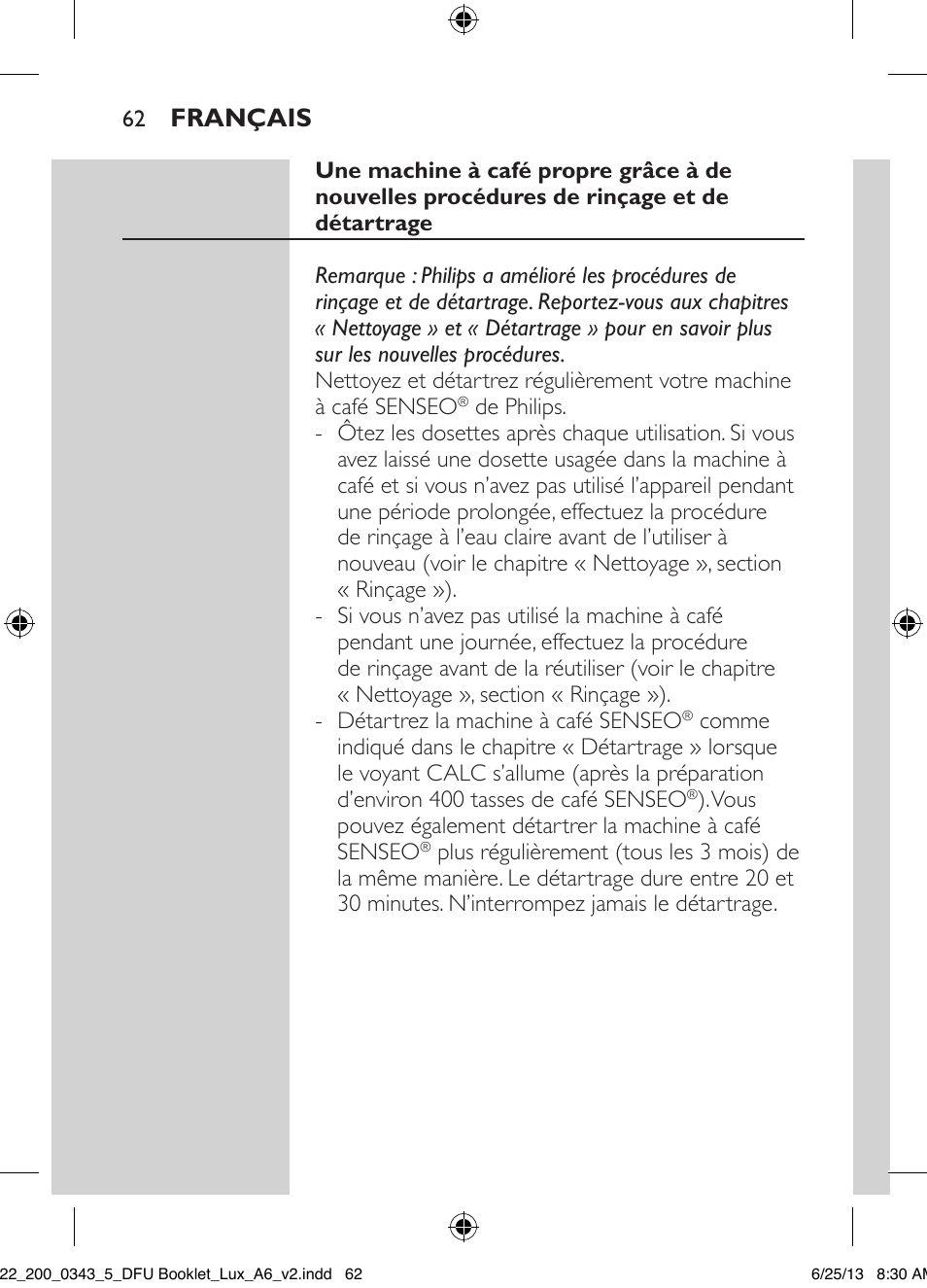 Philips SENSEO® Viva Café Kaffeepadmaschine User Manual | Page 62 / 118