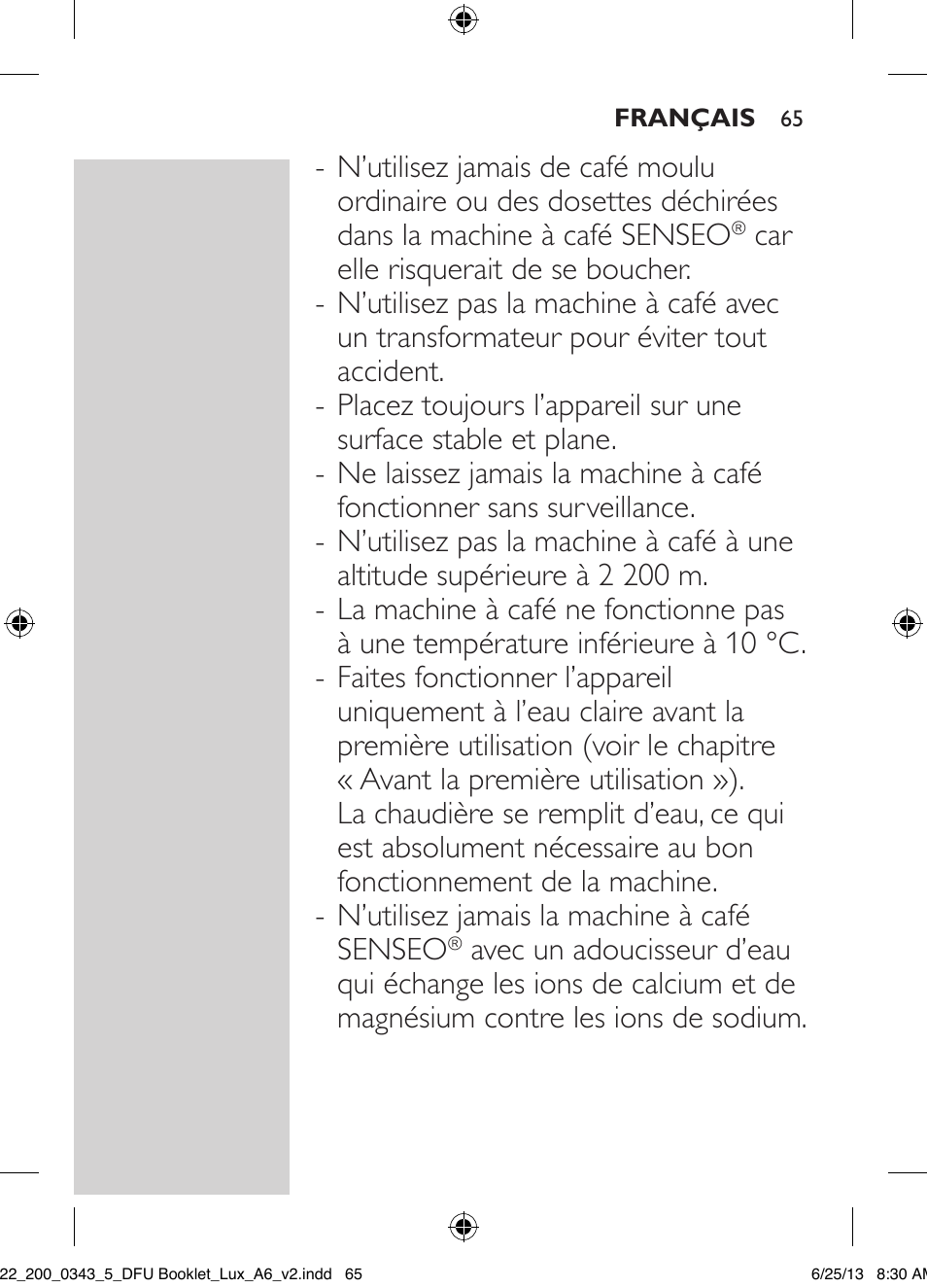 Philips SENSEO® Viva Café Kaffeepadmaschine User Manual | Page 65 / 118