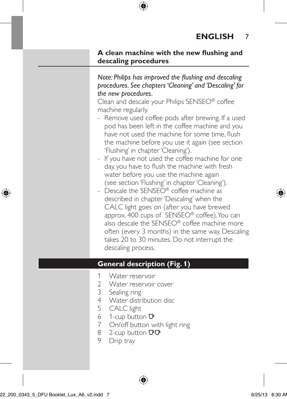 Philips SENSEO® Viva Café Kaffeepadmaschine User Manual | Page 7 / 118