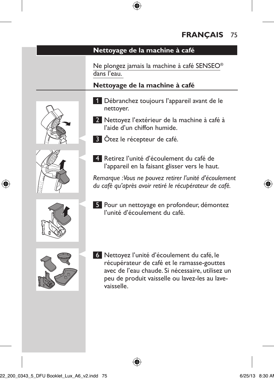 Philips SENSEO® Viva Café Kaffeepadmaschine User Manual | Page 75 / 118