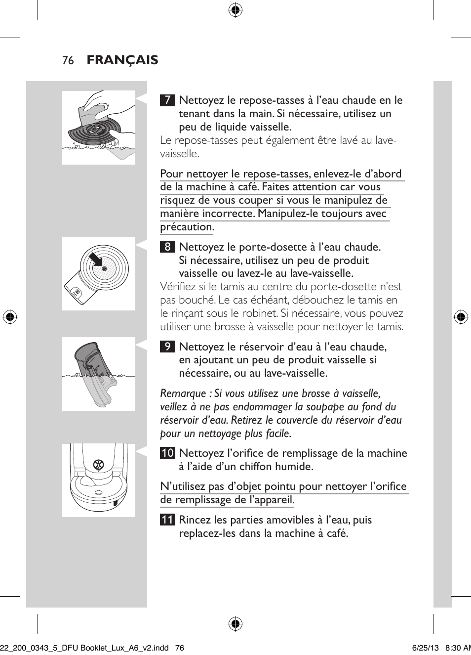 Philips SENSEO® Viva Café Kaffeepadmaschine User Manual | Page 76 / 118