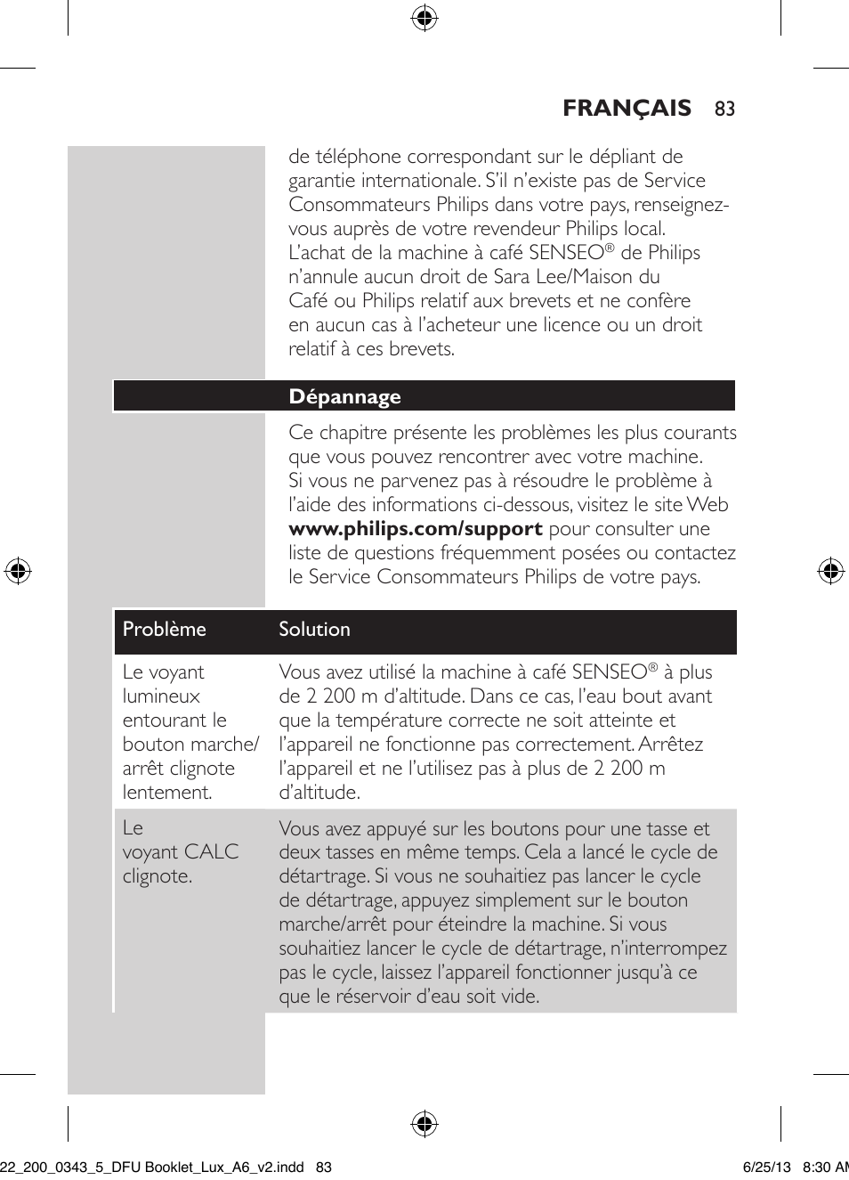 Philips SENSEO® Viva Café Kaffeepadmaschine User Manual | Page 83 / 118