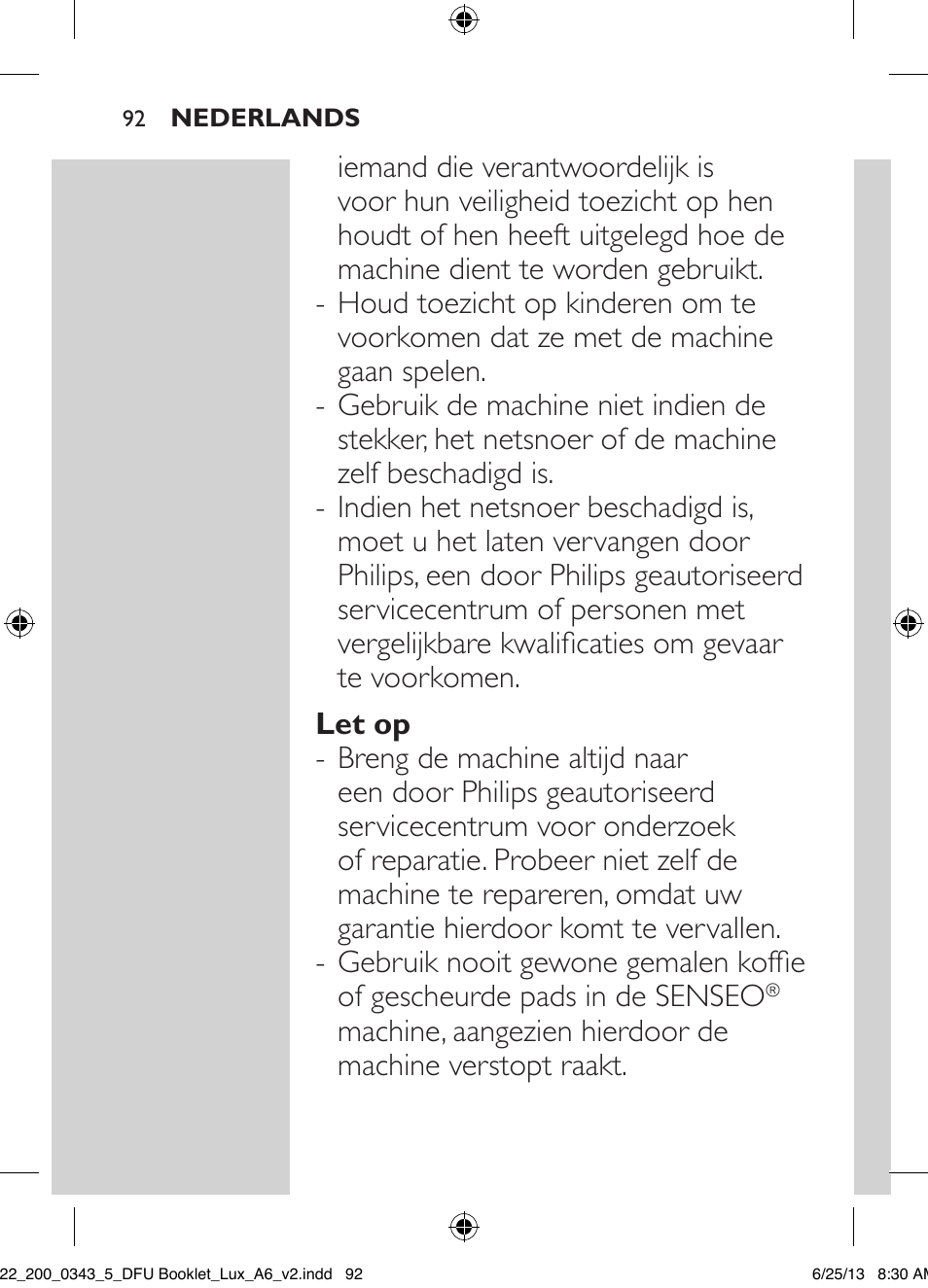 Philips SENSEO® Viva Café Kaffeepadmaschine User Manual | Page 92 / 118