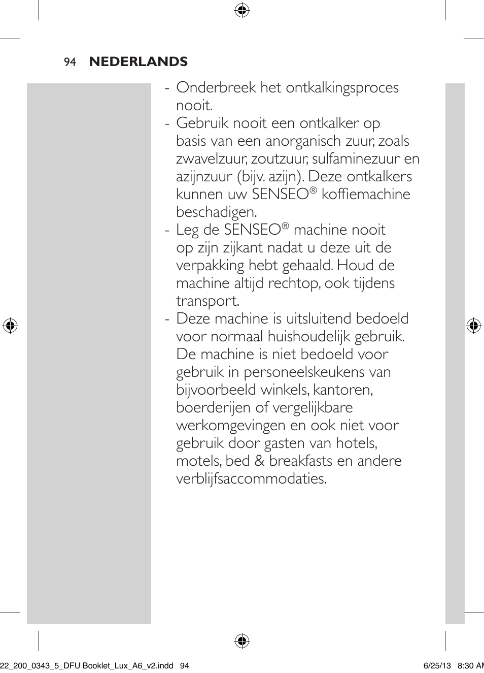 Philips SENSEO® Viva Café Kaffeepadmaschine User Manual | Page 94 / 118