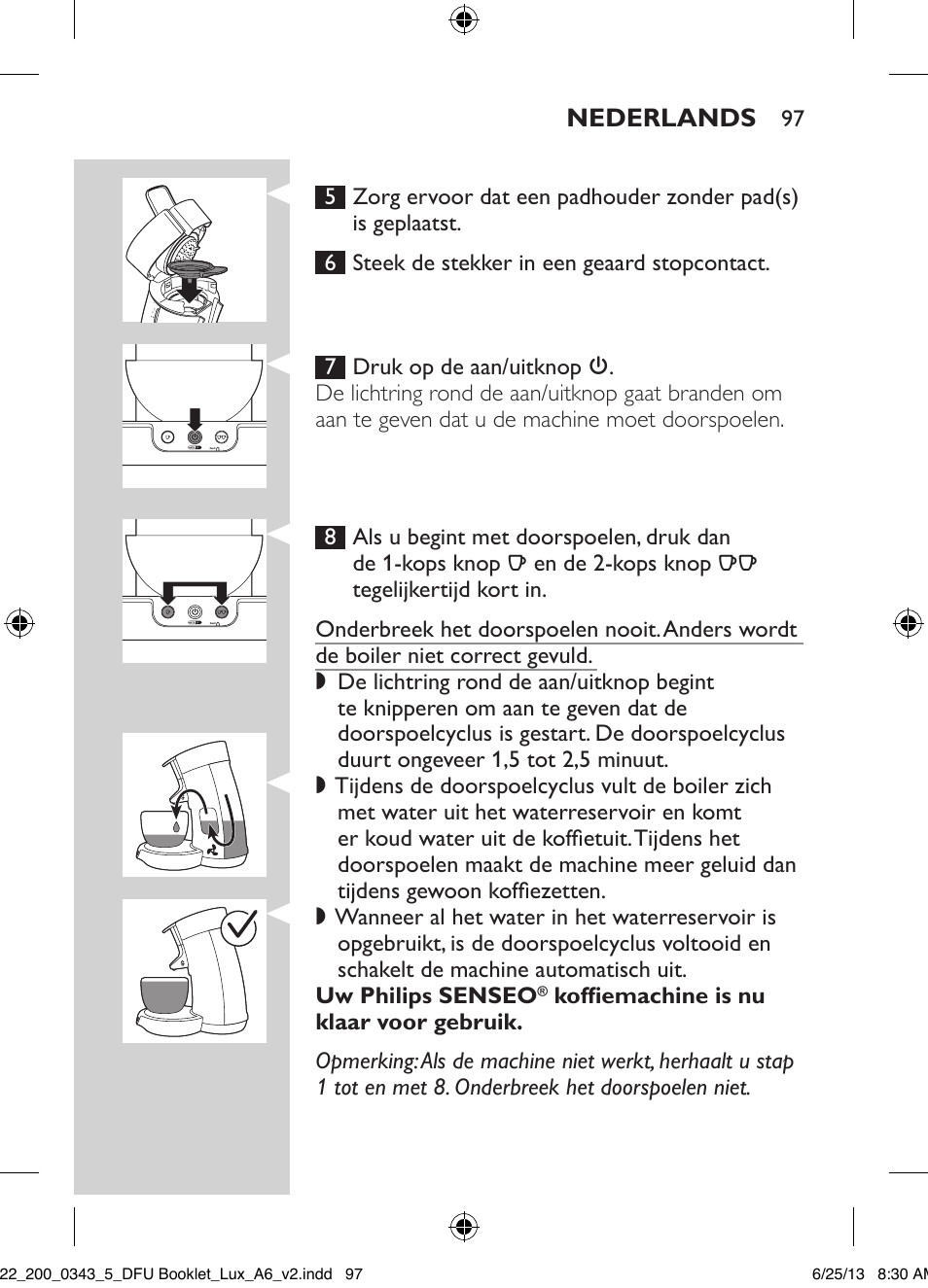 Philips SENSEO® Viva Café Kaffeepadmaschine User Manual | Page 97 / 118