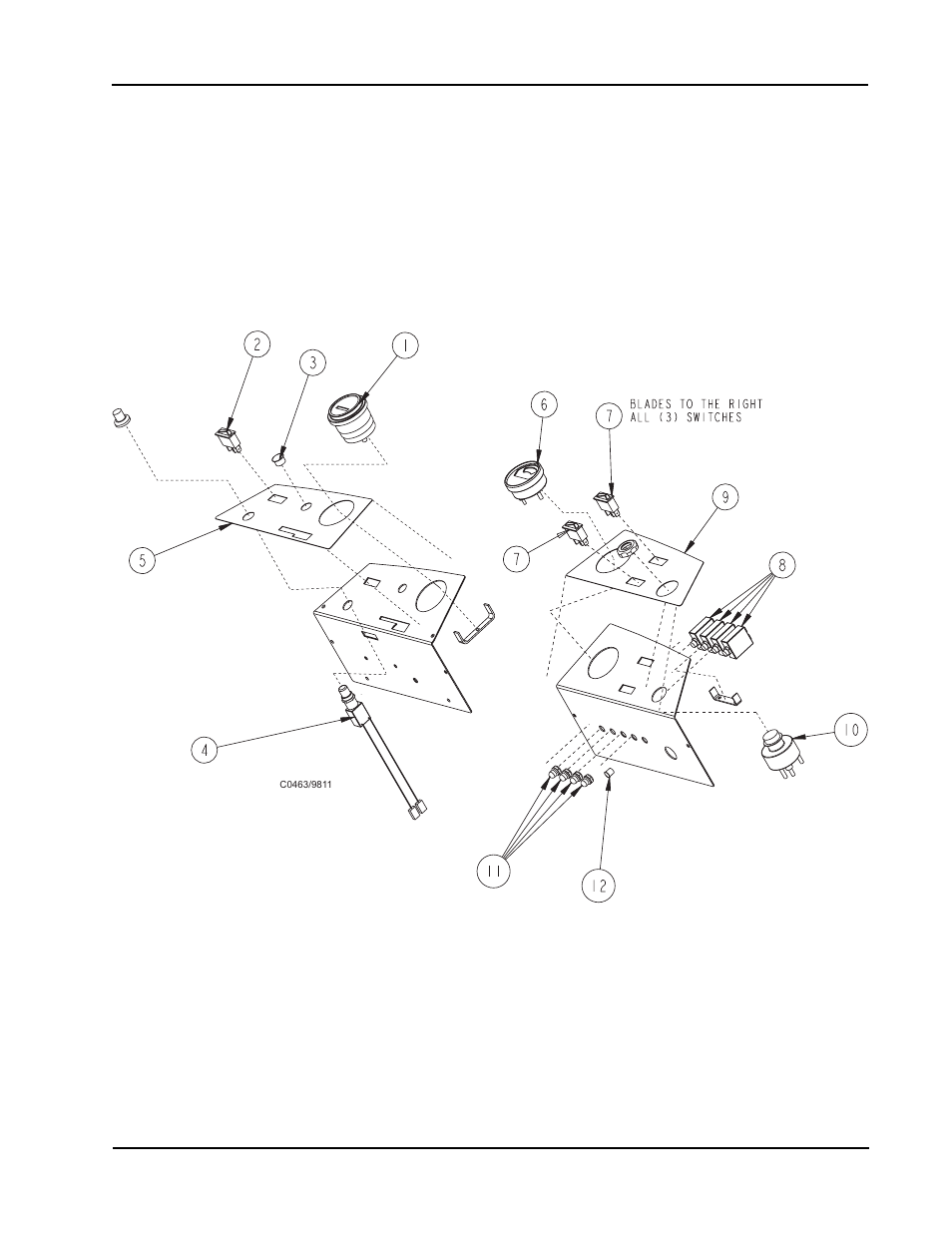 Instrument panel - exploded view | Nilfisk-ALTO 114RS SWEEPER User Manual | Page 52 / 74