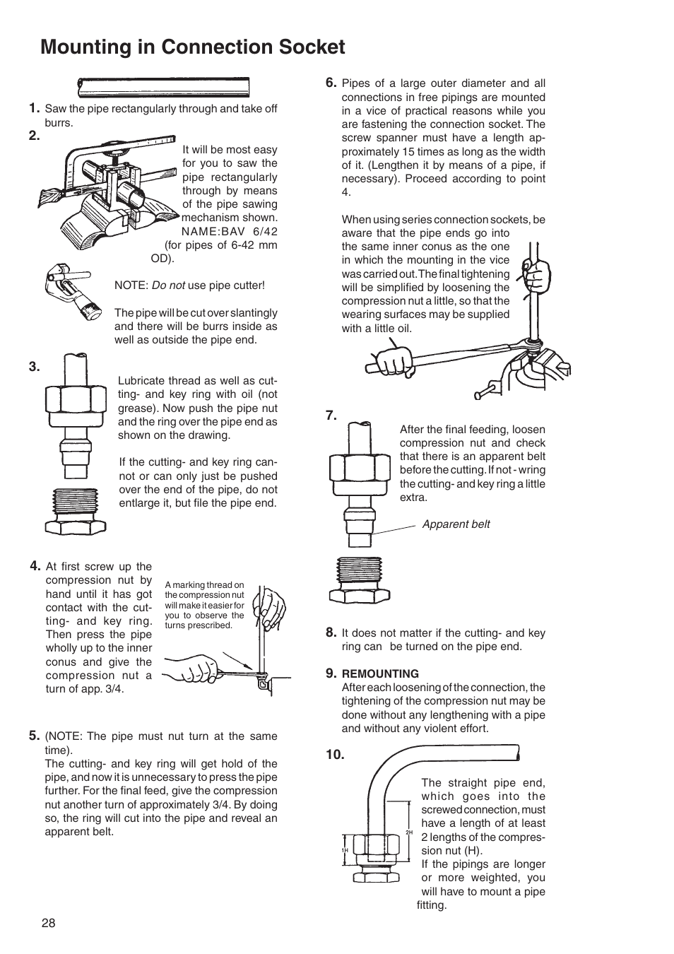 Mounting in connection socket | Nilfisk-ALTO DELTABOOSTER 7309021 User Manual | Page 28 / 56