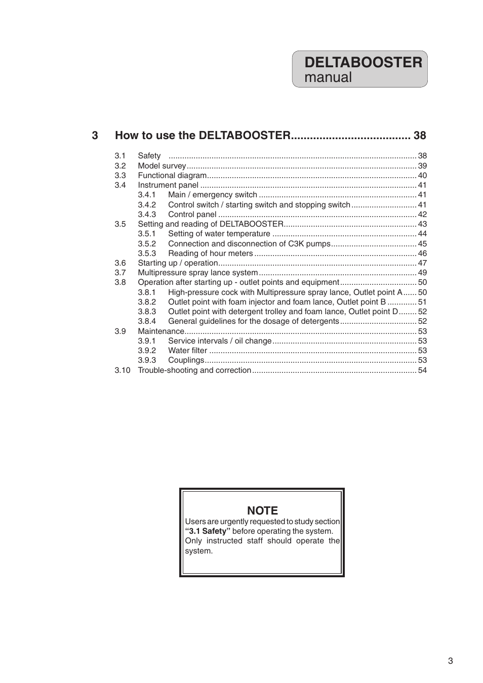 Deltabooster manual, 3how to use the deltabooster | Nilfisk-ALTO DELTABOOSTER 7309021 User Manual | Page 3 / 56