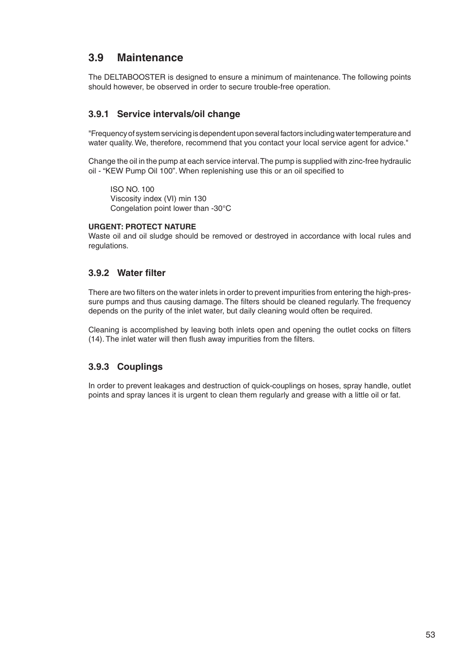 9 maintenance | Nilfisk-ALTO DELTABOOSTER 7309021 User Manual | Page 53 / 56