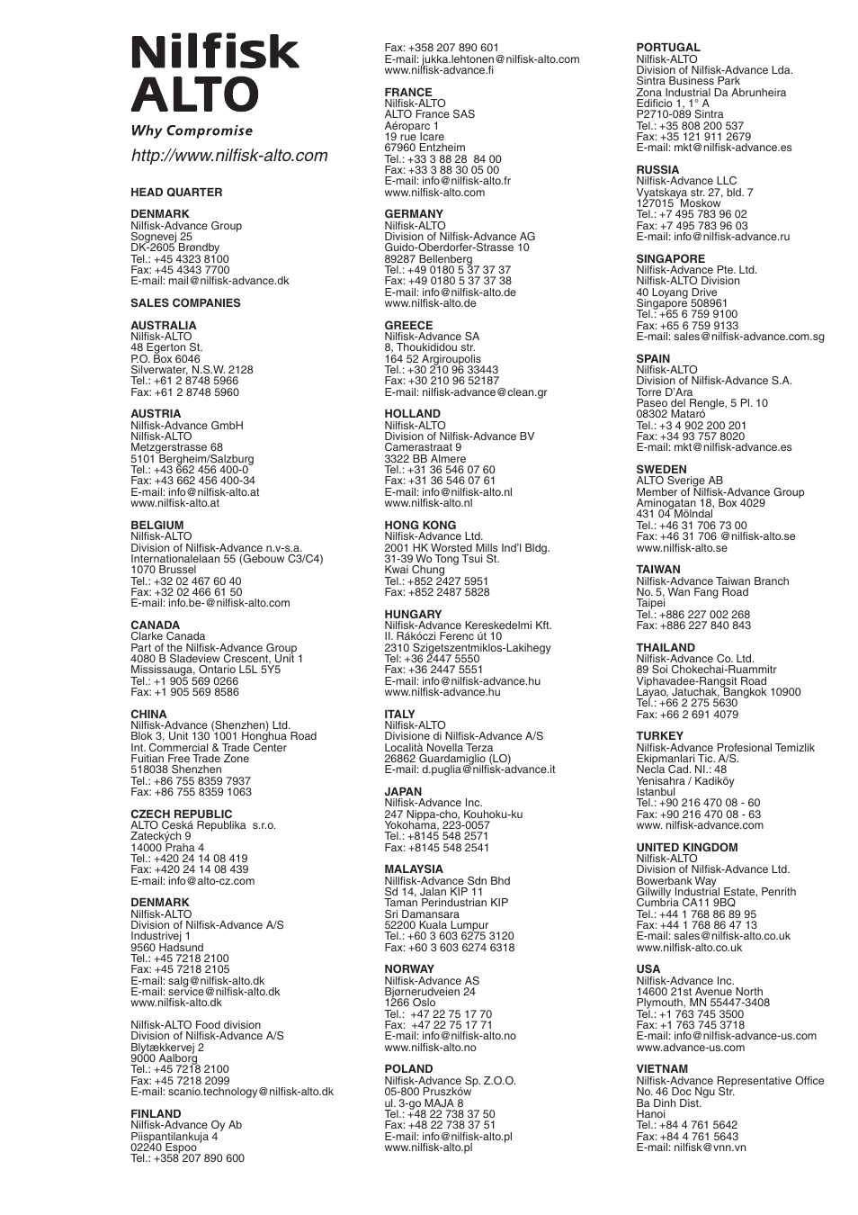 Nilfisk-ALTO DELTABOOSTER 7309021 User Manual | Page 55 / 56