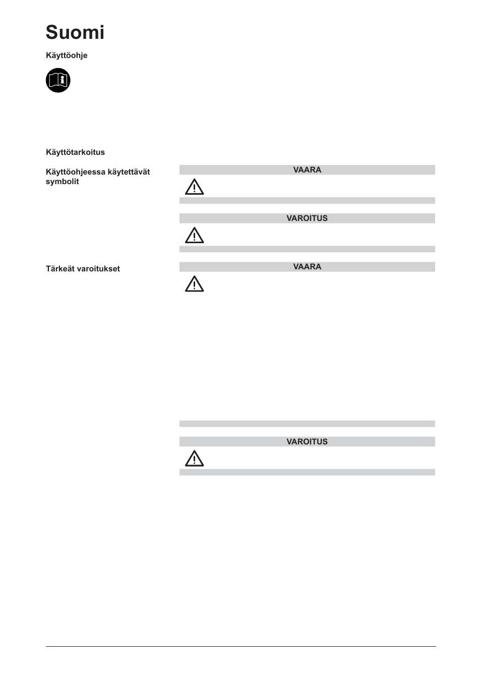 Suomi | Nilfisk-ALTO 107402849 C User Manual | Page 6 / 12