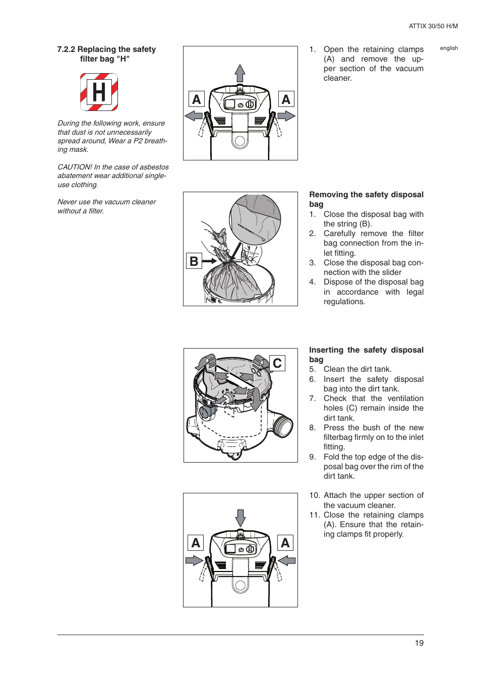 Ab c | Nilfisk-ALTO 30 H User Manual | Page 21 / 32