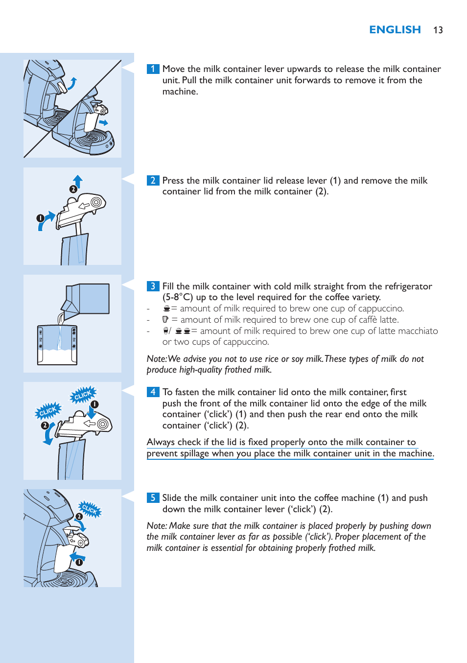 Philips SENSEO® Latte Select Kaffeepadmaschine User Manual | Page 13 / 102