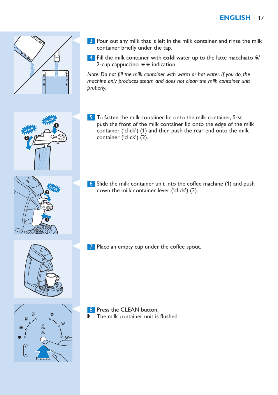 Philips SENSEO® Latte Select Kaffeepadmaschine User Manual | Page 17 / 102