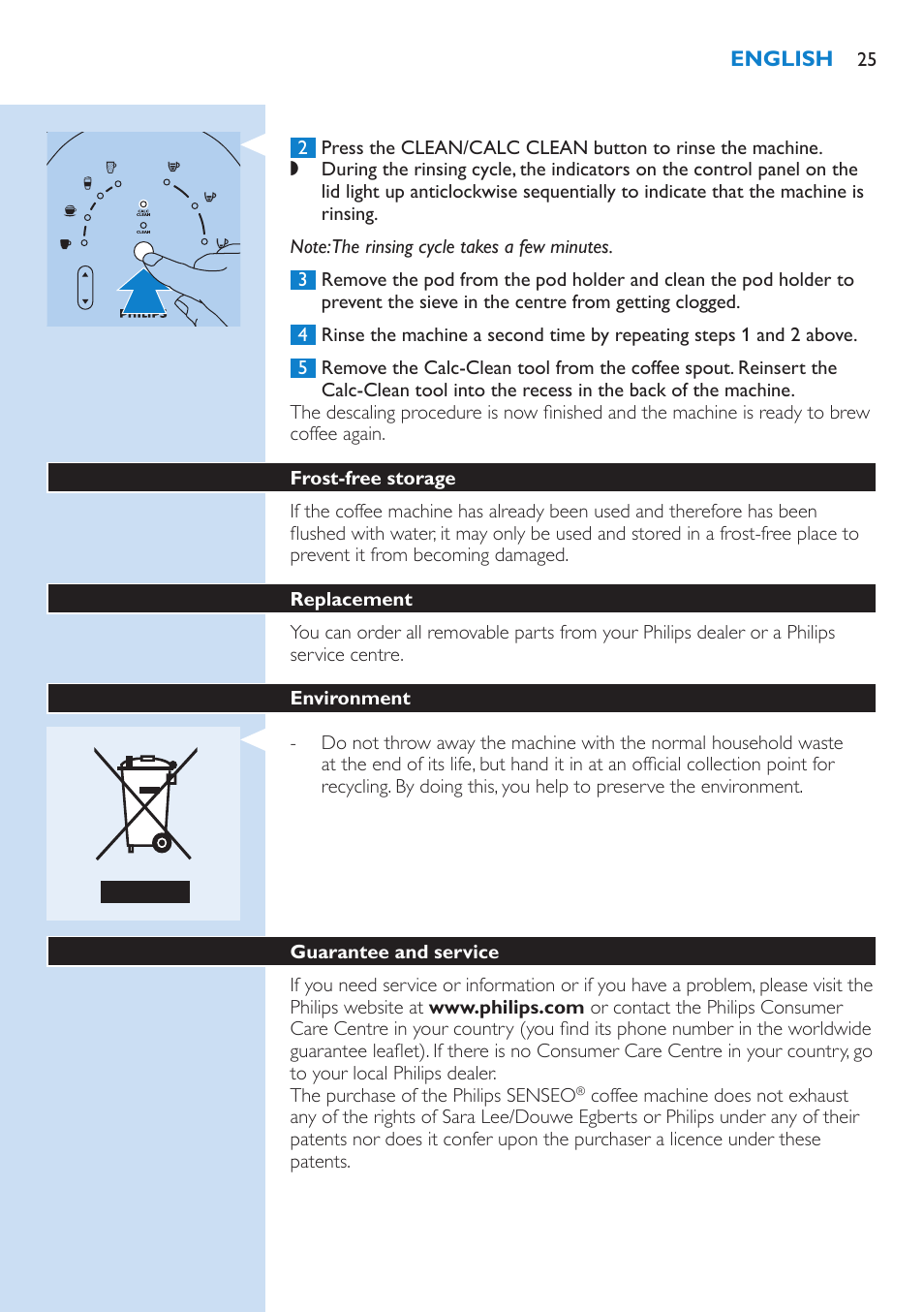 Philips SENSEO® Latte Select Kaffeepadmaschine User Manual | Page 25 / 102