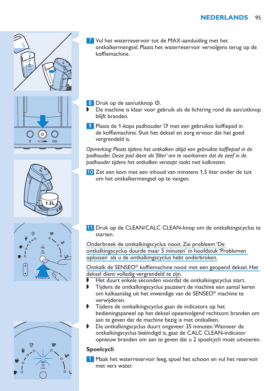 Philips SENSEO® Latte Select Kaffeepadmaschine User Manual | Page 95 / 102