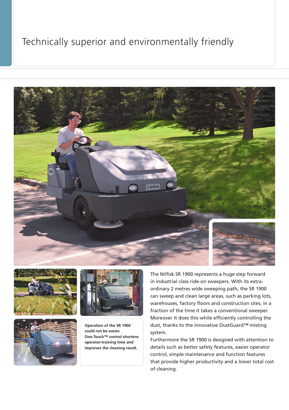 Technically superior and environmentally friendly | Nilfisk-ALTO SR 1900 LPG User Manual | Page 3 / 4