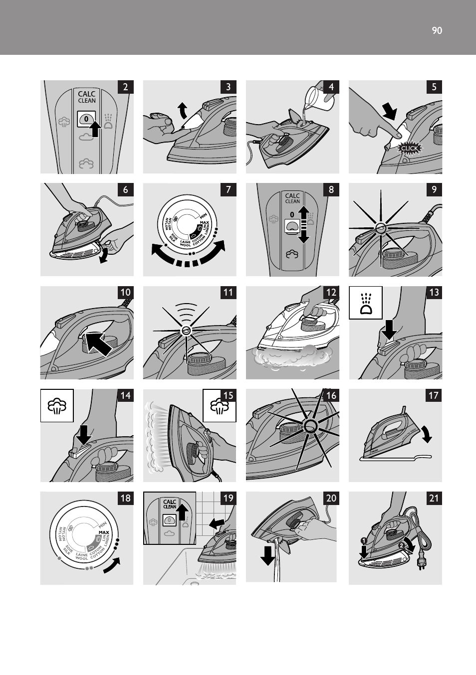 Philips Azur Ionic Dampfbügeleisen User Manual | Page 90 / 92