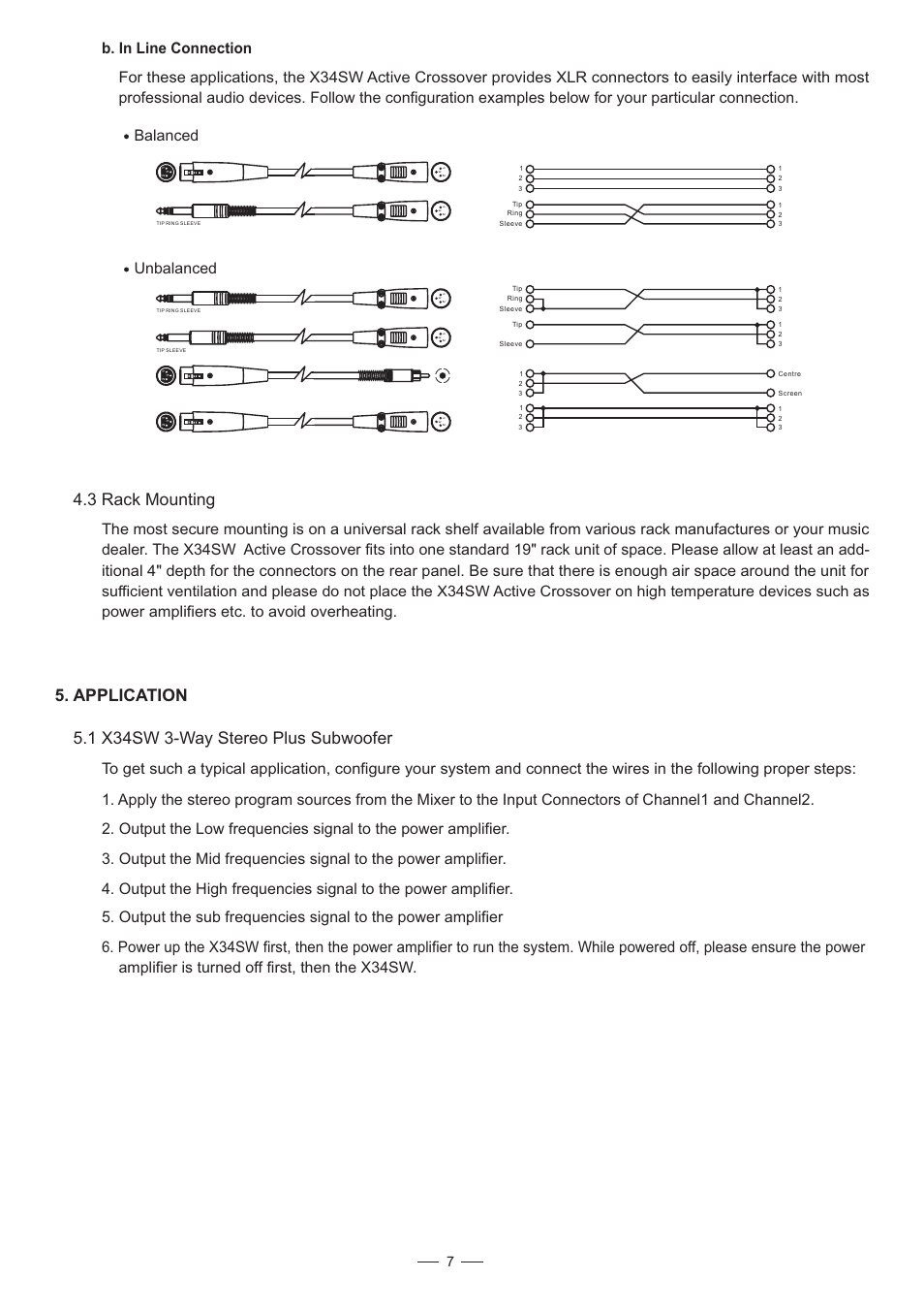3 rack mounting, Power amplifiers etc. to avoid overheating | Nilfisk-ALTO X34SW User Manual | Page 8 / 11