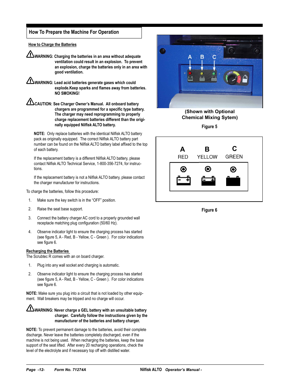 Ab c | Nilfisk-ALTO SCRUBTEC 571 User Manual | Page 12 / 76