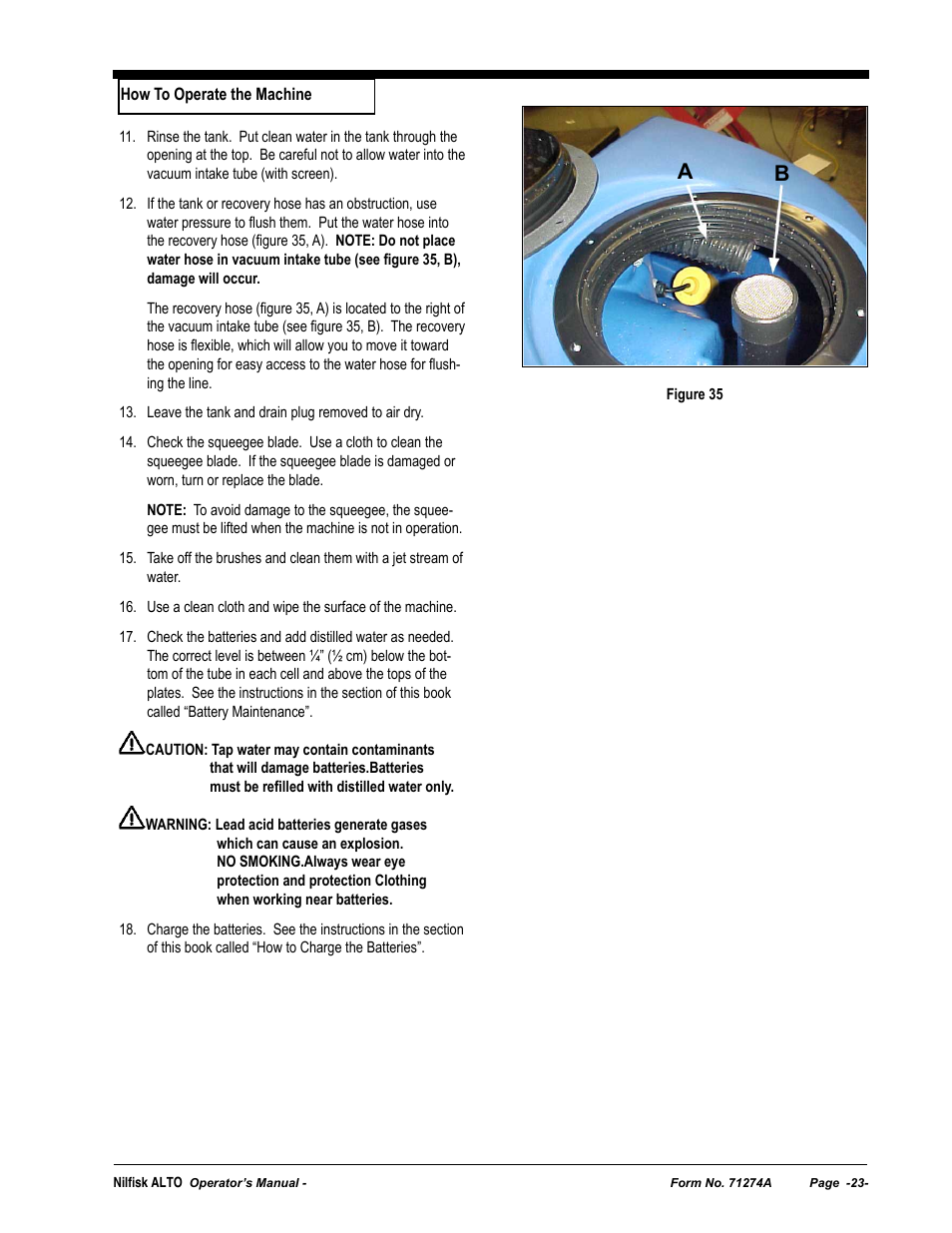 Nilfisk-ALTO SCRUBTEC 571 User Manual | Page 23 / 76