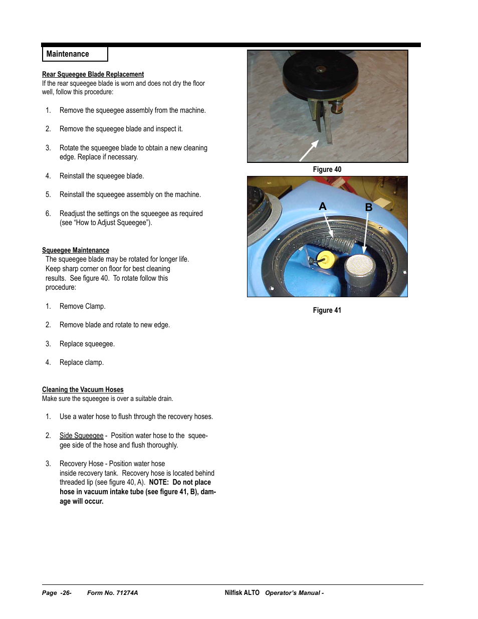 Nilfisk-ALTO SCRUBTEC 571 User Manual | Page 26 / 76