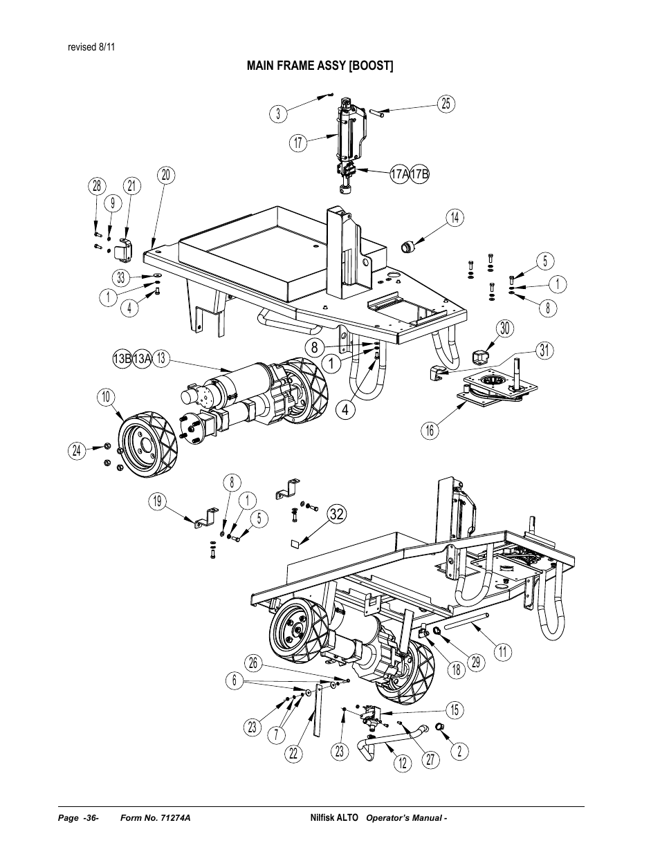 Nilfisk-ALTO SCRUBTEC 571 User Manual | Page 36 / 76